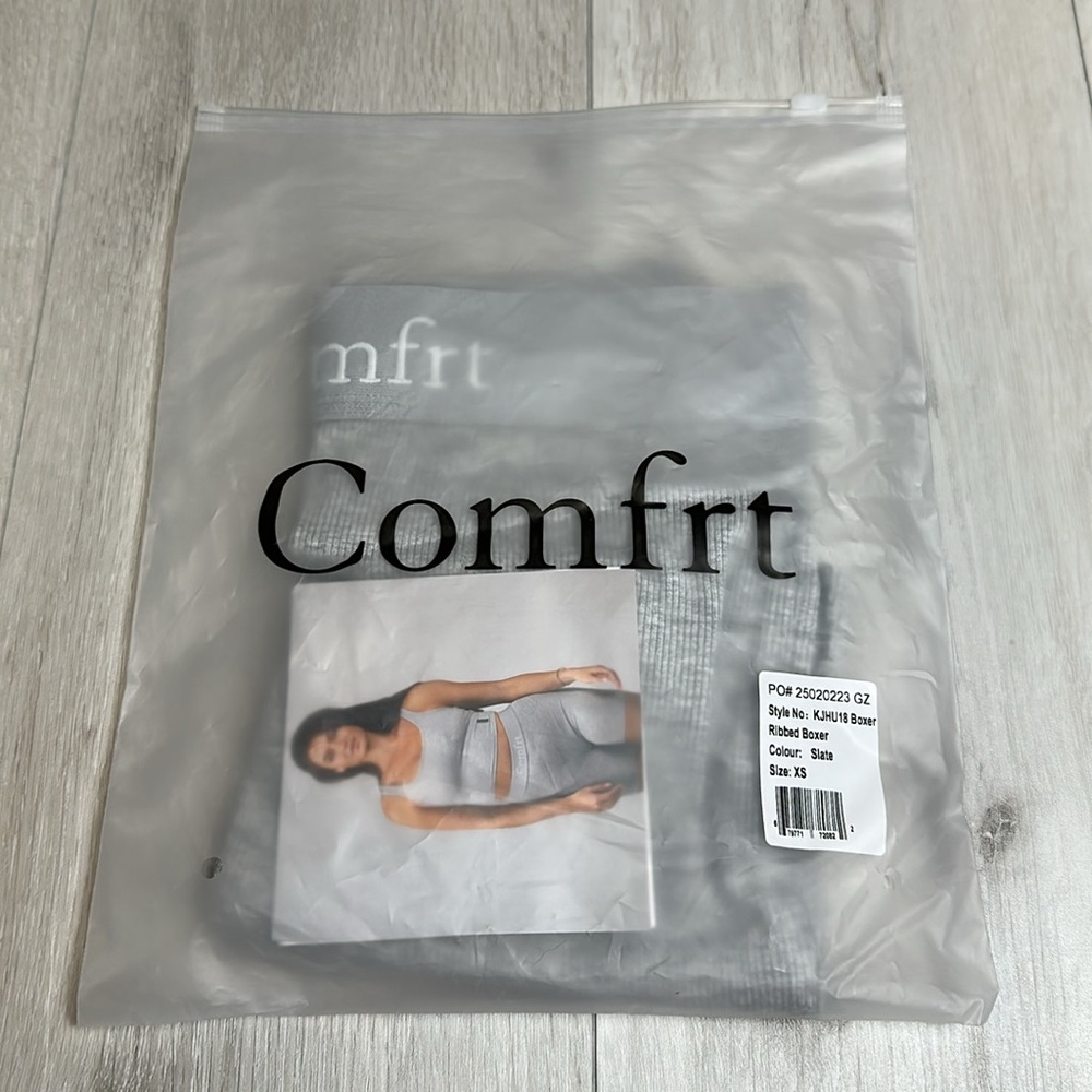 Comfrt Ribbed Contour Boxer Slate‎ XS New With Tags - Picture 5 of 7